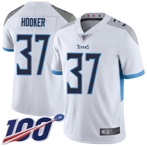 Tennessee Titans Limited White Men Amani Hooker Road Jersey NFL Football #37 100th Season Vapor Untouchable->tennessee titans->NFL Jersey